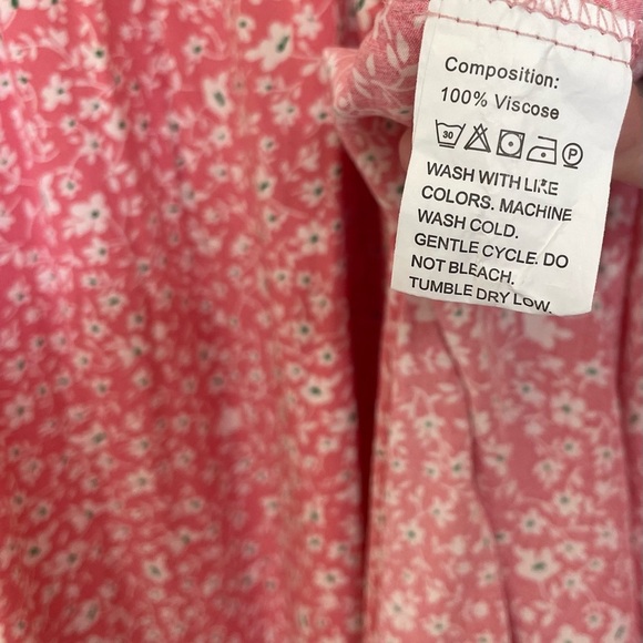 SHEIN Women’s Size XL Dress in pink white and green floral fabric - Picture 7 of 12